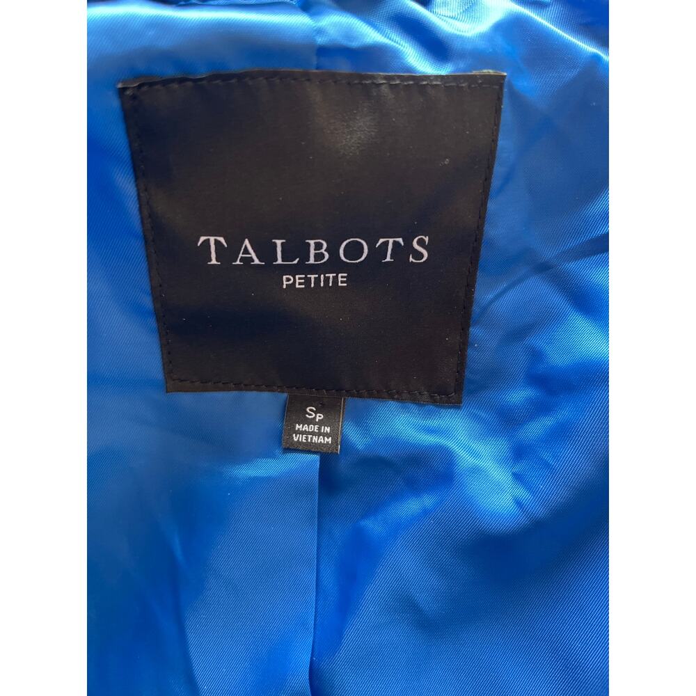 Talbots Button Down Blue Polyester Jacket Women's… - image 6
